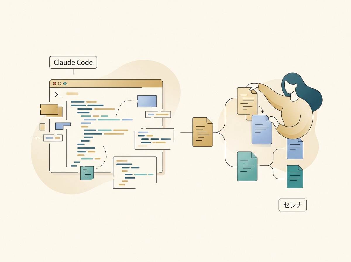 Simple image showing Claude Code's context management challenges and how Serena addresses them