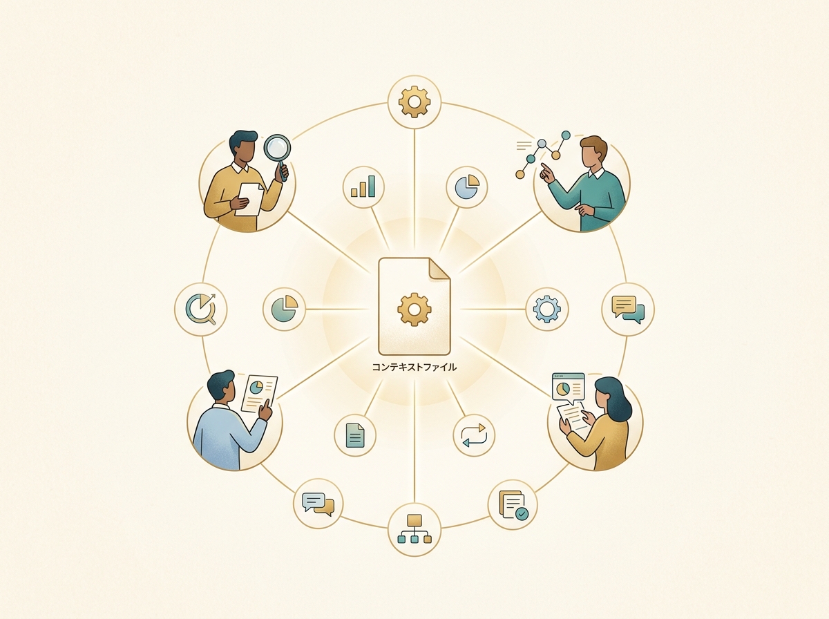 Image showing agent context files at the center of a project structure