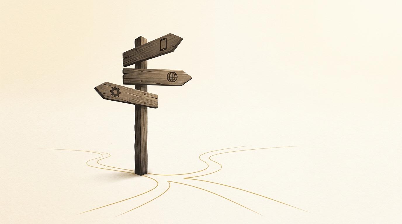 アプリ開発の技術スタック選び。目的別に1つだけ選ぶ判断チャート